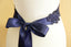 Navy Blue Sash, Elegant Girl Sash, Simple Bridesmaids Sash,Beautiful Lace Appliques Beading Sash, SA0011