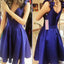 New Arrival Royal Blue simple V-neck junior charming for teens formal homecoming prom dresses, BD00197
