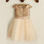 Cap Sleeve Round Neck Tulle Flower Girl Dresses, Popular Little Girl Dresses, FGS025