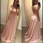 Newest V-neck Backless Sexy A-line Evening Party Bridal Gown Prom Dresses,PD0084