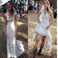 Newest Lace Cap Sleeve Country Simple Beach Bridal Wedding Dress. AB0307