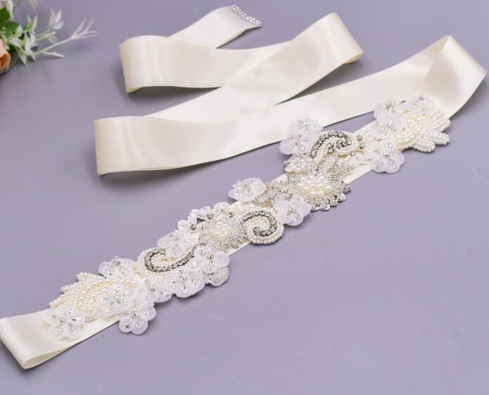 Ivory Handmade Flowers Bridal Belt,Wedding Belt, Girl Sash,Beaded Floral Sash,Gorgeous Pearl Belt, SA0036