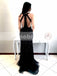 Affordable Black Sparkly Rhinestone Mermaid Unique Prom Dresses ,PD00098