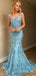 Appliqued Mermaid Backless Pageant Formal Prom Dresses PD1041
