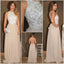 Long Floral Prints Top Yarn Back  Formal Sleeveless  Evening Prom Dress. PD0107