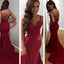 Long Red Sexy Spaghetti Straps Backless Mermaid Popular Charming Prom Dresses Online,PD0119