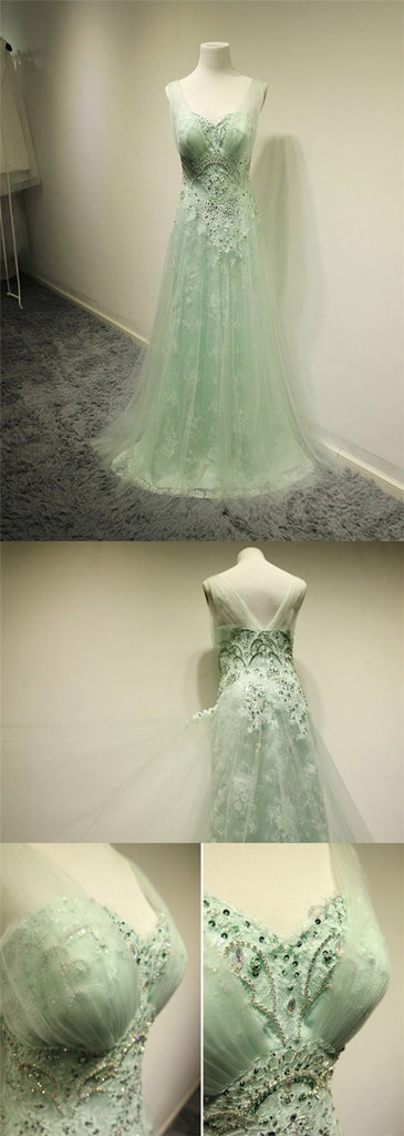 Long Tulle Sweet Unique Elegant Evening Party Prom Dresses Online,PD0193