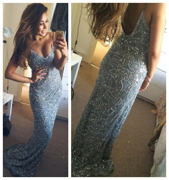Spaghetti Straps Sexy Mermaid Sexy Charming Cocktail Party Prom Dress,PD0057