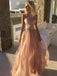 Charming Halter Sweetheart Strapless Pink Chiffon High Split Side Party Prom Dresses,PD00015