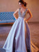 Custom Charming V-neck Sexy Popular A-line Sparkly Ball Gown Long Prom Dresses,PD0095
