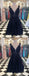 Dark Navy Lace Beading Sleeveless Illusion Homecoming Dresses,HD0039