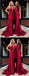 Dark Red Jersey Convertible Fashion Long Bridesmaid Dresses, AB4047