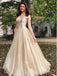 Gold Velvet Tulle Strapless Empire Waist Prom Dresses,PD00174