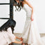 Gorgeous Strapless  Mermaid Ivory Lace With Train Wedding Party Dresses, WD0093