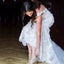 Ivory Lace Appliques Nude Sleeveless Backless Mermaid Wedding Dresses, AB1171