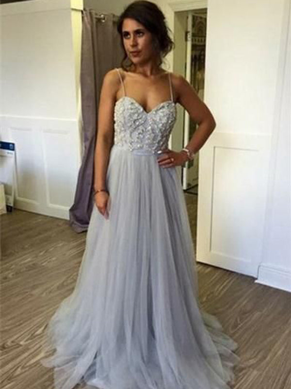 Long Straps Tulle Charming Affordable Cocktail Prom Dresses Online,PD0166