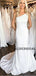 Mermaid One Shoulder Satin Simple Wedding Dresses WD1208