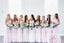 Mismatched Pink Chiffon Long A-line Simple Bridesmaid Dresses, AB1227