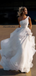 Classic One-shoulder Organza A-line Long Wedding Dress, WD3017