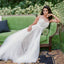 See Through Neckline Lace Top Tulle A-line Wedding Dresses, AB1170