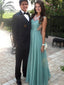 Simple A-line Different Color Open Back Evening Party Prom Dress. AB1150