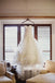 Simple Ivory Organza Sweetheart Strapless Tiered Wedding Dresses, AB1168