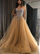 Sparkly Rhinestone Nude Tulle Sweetheart Strapless Ball Gown Prom Dresses.PD00281