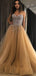 Sparkly Rhinestone Nude Tulle Sweetheart Strapless Ball Gown Prom Dresses.PD00281