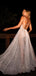 Sparkly White Sequin V-neck Backless Fashion Prom Dresses,PD00327