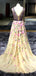 Stunning Colorful Beading Floral Tulle Sleeveless Prom Dresses.PD00286