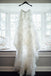 Two Piece Simple Spaghetti Strap V-back Ruffles Organza Wedding Dresses , AB1150