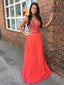 Two Pieces Beaded Sparkly Vintage For Teens Ball Gown Prom Dresses. DB0300