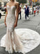 Vintage Strapless Lace Mermaid Train Elegant Wedding Dresses, AB1513