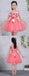 Watermelon Tulle Handmade Flower Applique Cap Sleeve Flower Girl Dresses, FGS127