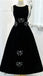 Elegant Black Sleeveless Jewel Neck Bow Ties A-line Long Prom Dress, PD3323