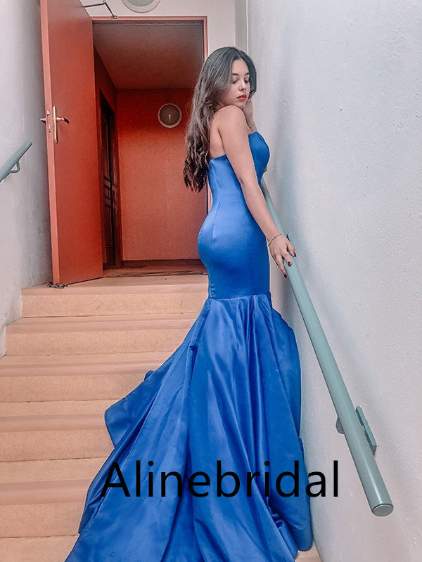 Elegant Sweetheart Sleeveless Mermaid Long Prom Dress, PD3538