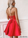 Red Sweetheart Strapless A-line Short Homecoming Dress, HD3025